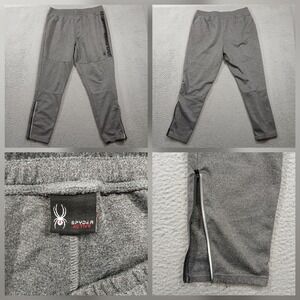 Spyder Active Jogger Pants Mens Gray Zip Ankle Athletic Performance